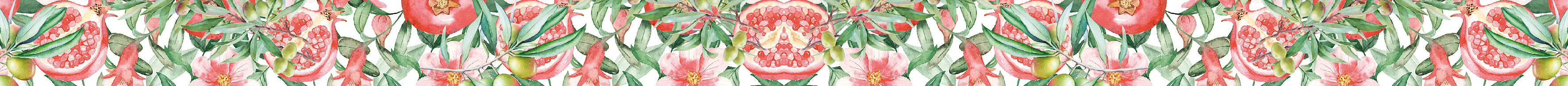 Motivo botanico della collezione Melograno e Olio di Oliva