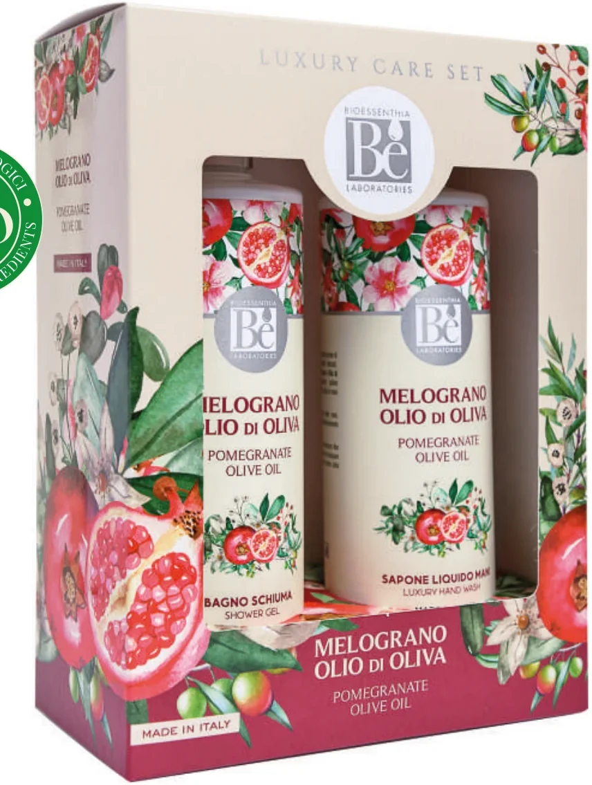 Bagno schiuma / Sapone liquido mani Bioessenthia Melograno e Olio di Oliva